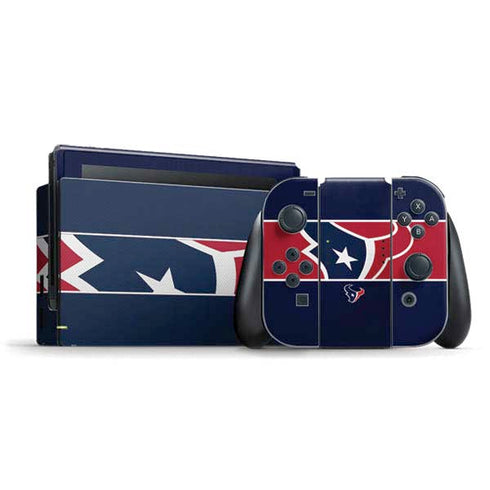NFL Houston Texans Zone Block Nintendo Switch Bundle Skin