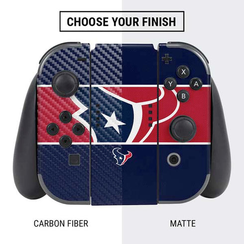NFL Houston Texans Zone Block Nintendo Switch Bundle Skin