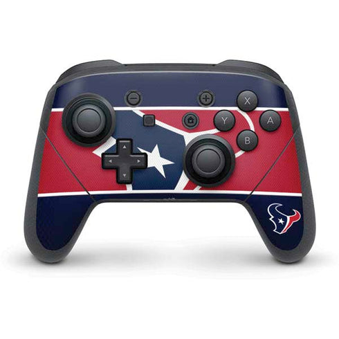 NFL Houston Texans Zone Block Nintendo Switch Pro Controller Skin