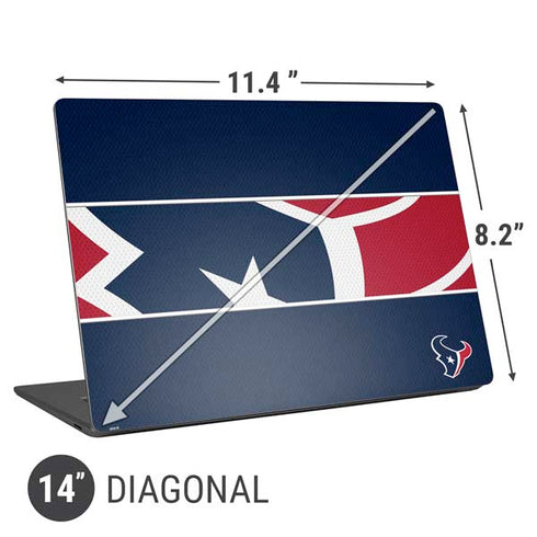 NFL Houston Texans Zone Block Universal Laptop 14in (11.4 x 8.2in) Skin
