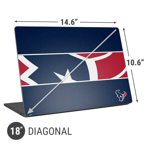 NFL Houston Texans Zone Block Universal Laptop 18in (14.6 x 10.6in) Skin