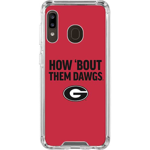 University of Georgia How Bout Them Dawgs Galaxy A30 Clear Case