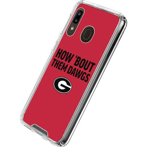 University of Georgia How Bout Them Dawgs Galaxy A30 Clear Case