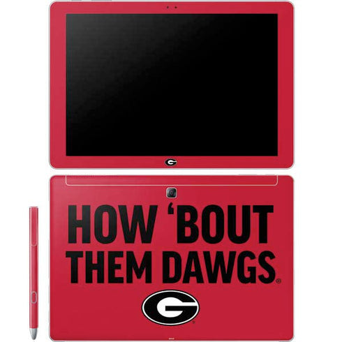 University of Georgia How Bout Them Dawgs Galaxy Book 12in Skin