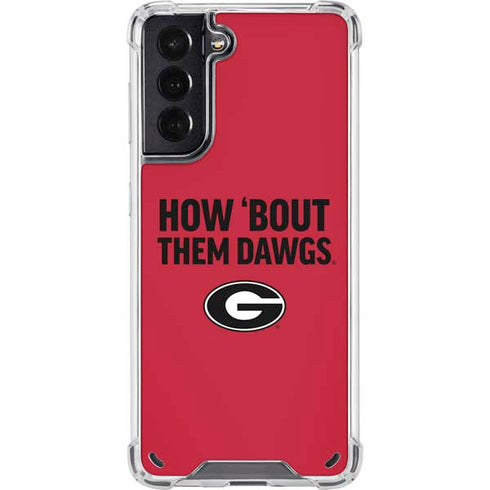 University of Georgia How Bout Them Dawgs Galaxy S21 5G Clear Case