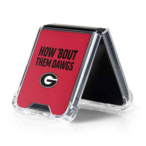University of Georgia How Bout Them Dawgs Galaxy Z Flip5 5G Clear Case