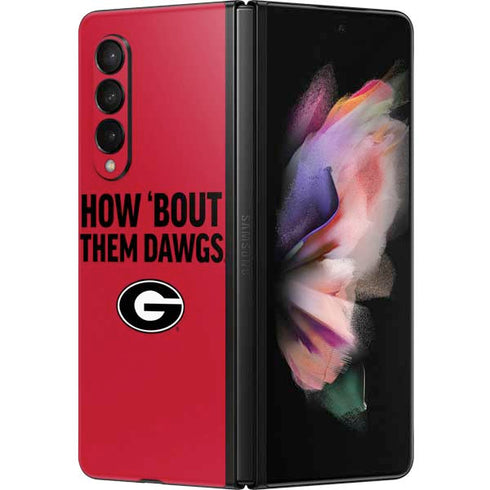 University of Georgia How Bout Them Dawgs Galaxy Z Fold3 5G Skin