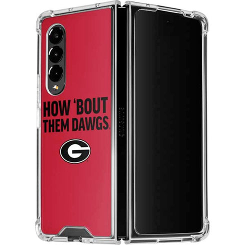 University of Georgia How Bout Them Dawgs Galaxy Z Fold4 5G Clear Case