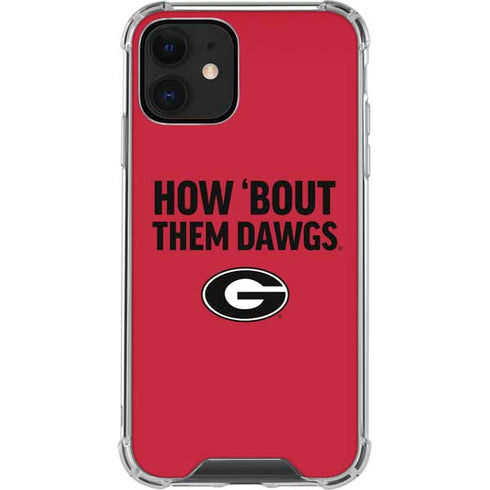 University of Georgia How Bout Them Dawgs iPhone 12 Clear Case