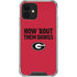 University of Georgia How Bout Them Dawgs iPhone 12 Clear Case