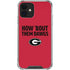 University of Georgia How Bout Them Dawgs iPhone 12 Mini Clear Case
