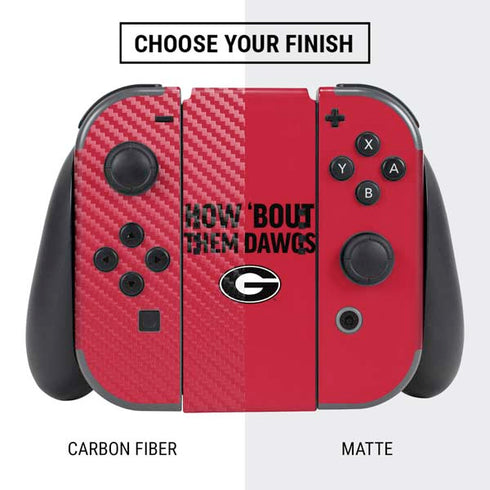 University of Georgia How Bout Them Dawgs Nintendo Switch Bundle Skin