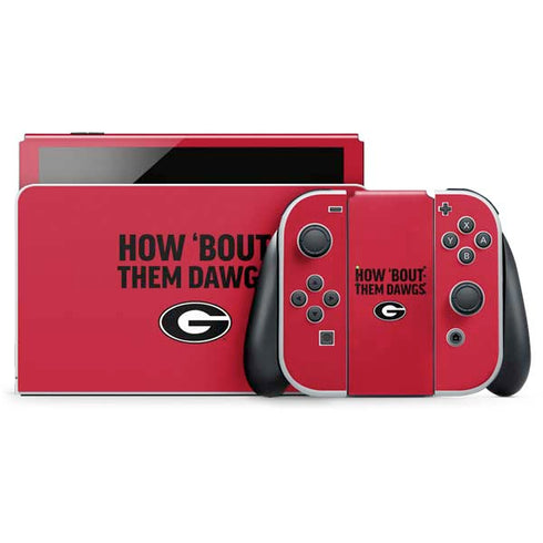University of Georgia How Bout Them Dawgs Nintendo Switch OLED (2021) Skin