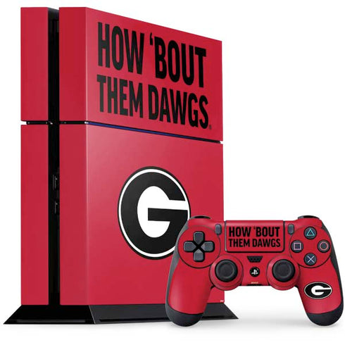 University of Georgia How Bout Them Dawgs PS4 Console and Controller Bundle Skin
