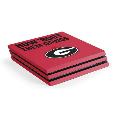 University of Georgia How Bout Them Dawgs PS4 Pro Console Skin