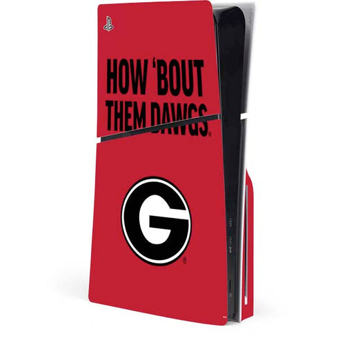 University of Georgia How Bout Them Dawgs PS5 Slim Disk Console Skin