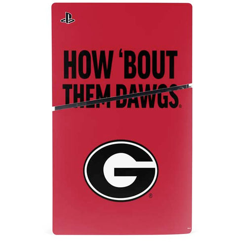 University of Georgia How Bout Them Dawgs PS5 Slim Disk Console Skin