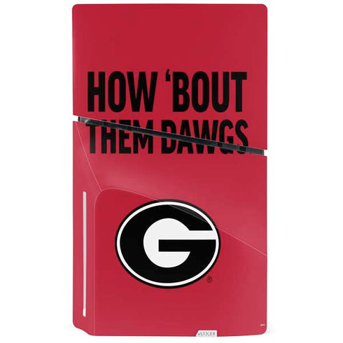 University of Georgia How Bout Them Dawgs PS5 Slim Disk Console Skin