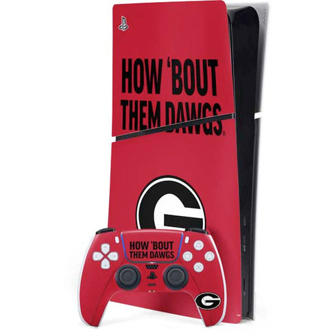 University of Georgia How Bout Them Dawgs PS5 Slim Digital Edition Bundle Skin