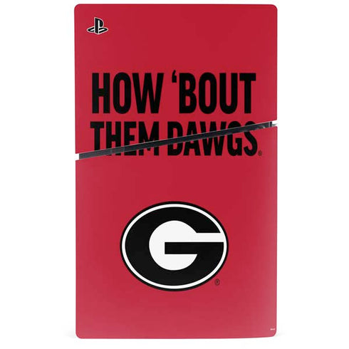 University of Georgia How Bout Them Dawgs PS5 Slim Digital Edition Bundle Skin