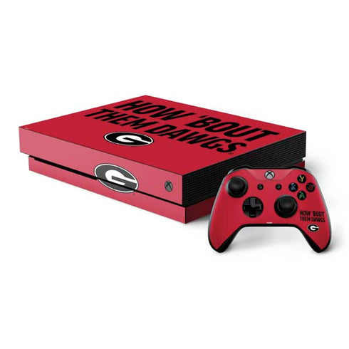 University of Georgia How Bout Them Dawgs Xbox One X Bundle Skin