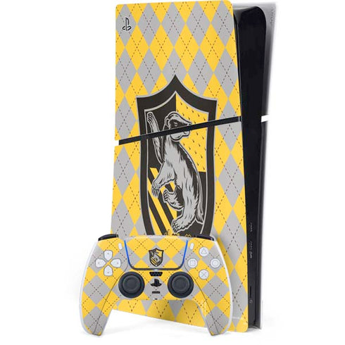 Wizarding World Harry Potter Hufflepuff Crest PS5 Slim Digital Edition Console Skin
