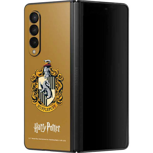 Wizarding World Harry Potter Hufflepuff House Crest Galaxy Z Fold3 5G Skin