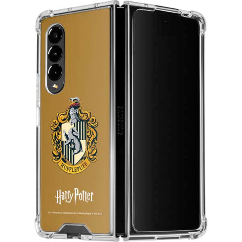 Wizarding World Harry Potter Hufflepuff House Crest Galaxy Z Fold4 5G Clear Case