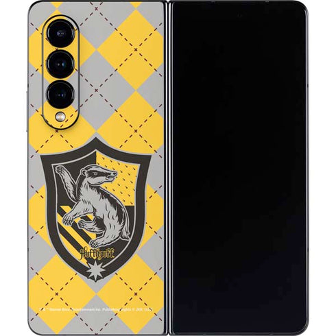 Wizarding World Harry Potter Hufflepuff Crest Galaxy Z Fold4 5G Skin