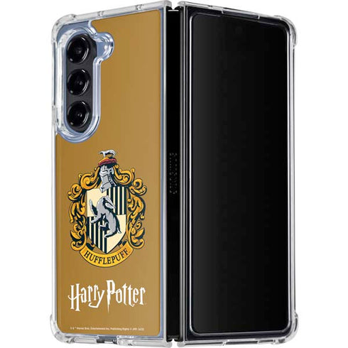 Wizarding World Harry Potter Hufflepuff House Crest Galaxy Z Fold5 5G Clear Case