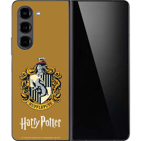 Wizarding World Harry Potter Hufflepuff House Crest Galaxy Z Fold5 5G Skin