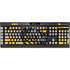 Wizarding World Harry Potter Hufflepuff Crest K95 RGB PLATINUM Mechanical Gaming Keyboard Skin