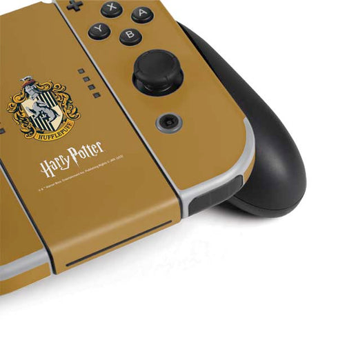 Wizarding World Harry Potter Hufflepuff House Crest Nintendo Switch OLED (2021) Skin