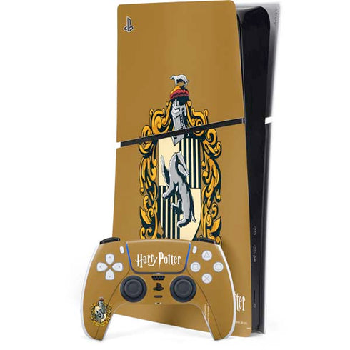 Wizarding World Harry Potter Hufflepuff House Crest PS5 Slim Digital Edition Bundle Skin