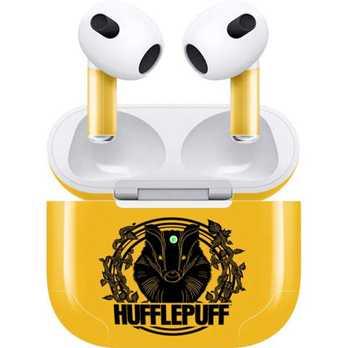 Wizarding Worlds Harry Potter Hufflepuff Illustration Apple AirPods (3rd Gen 2021) Skin