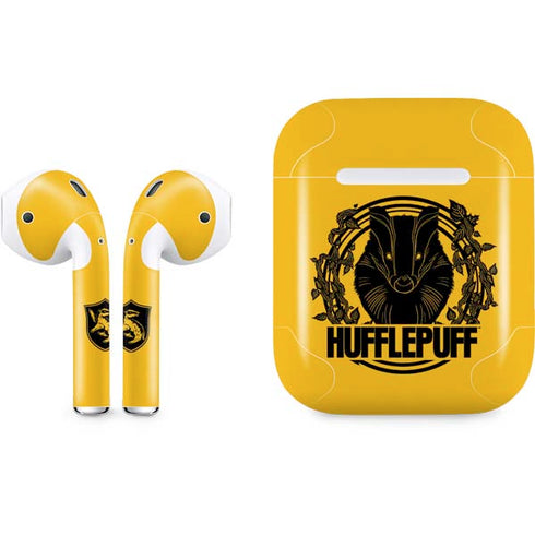 Wizarding Worlds Harry Potter Hufflepuff Illustration Apple AirPods Skin