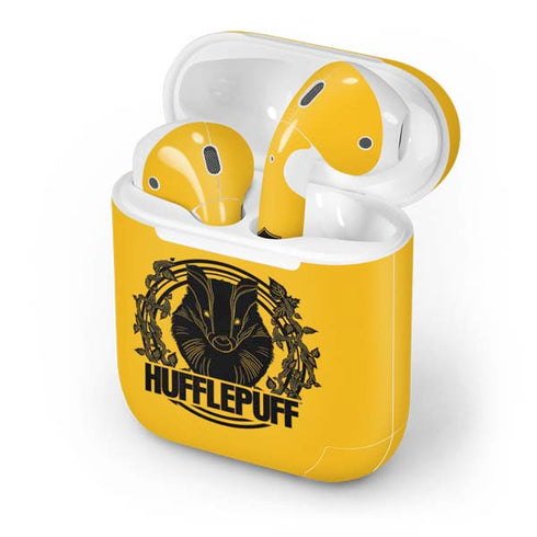 Wizarding Worlds Harry Potter Hufflepuff Illustration Apple AirPods Skin
