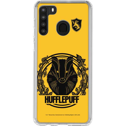 Wizarding Worlds Harry Potter Hufflepuff Illustration Galaxy A21 Clear Case