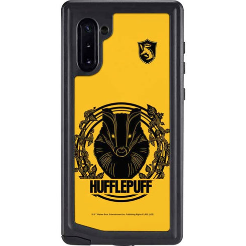 Wizarding Worlds Harry Potter Hufflepuff Illustration Galaxy Note 10 Waterproof Case