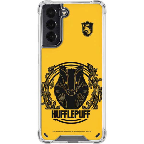 Wizarding Worlds Harry Potter Hufflepuff Illustration Galaxy S21 5G Clear Case