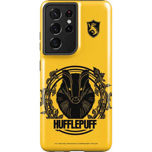 Wizarding Worlds Harry Potter Hufflepuff Illustration Galaxy S21 Ultra 5G Pro Case