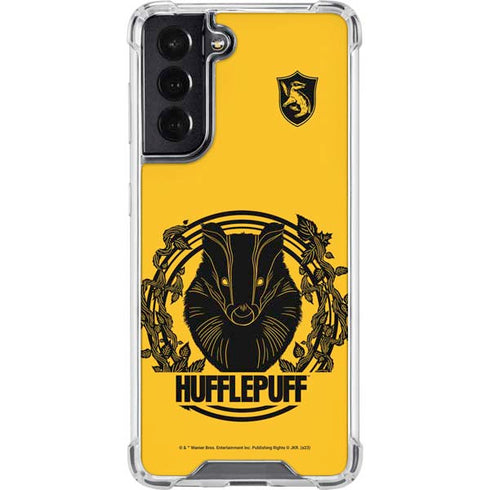 Wizarding Worlds Harry Potter Hufflepuff Illustration Galaxy S22 Clear Case