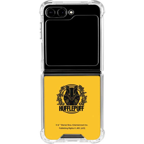 Wizarding Worlds Harry Potter Hufflepuff Illustration Galaxy Z Flip5 5G Clear Case