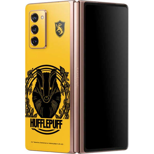 Wizarding Worlds Harry Potter Hufflepuff Illustration Galaxy Z Fold2 5G Skin