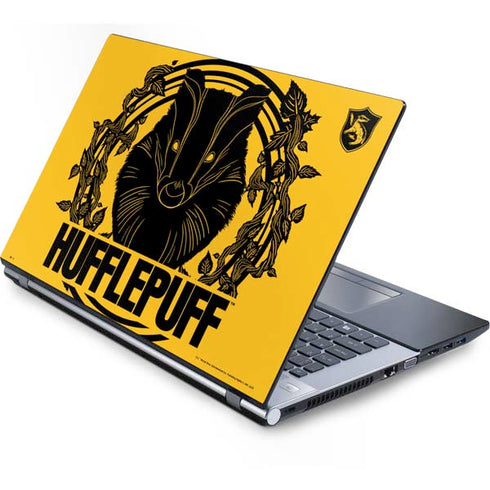 Wizarding Worlds Harry Potter Hufflepuff Illustration Generic Laptop Skin