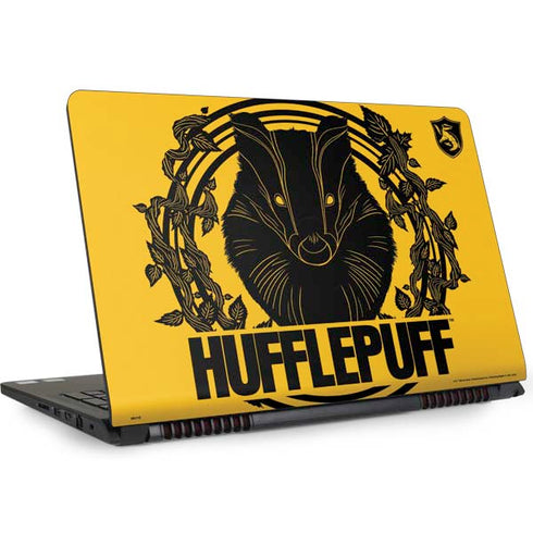 Wizarding Worlds Harry Potter Hufflepuff Illustration Dell Inspiron Skin