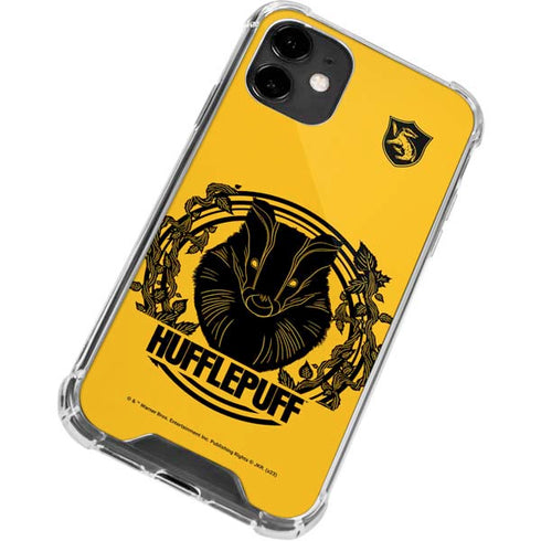 Wizarding Worlds Harry Potter Hufflepuff Illustration iPhone 12 Clear Case