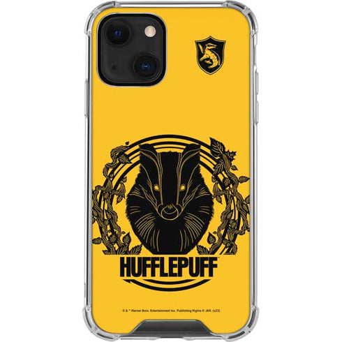 Wizarding Worlds Harry Potter Hufflepuff Illustration iPhone 13 Mini Clear Case