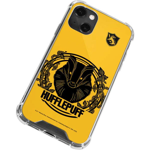 Wizarding Worlds Harry Potter Hufflepuff Illustration iPhone 14 Plus Clear Case
