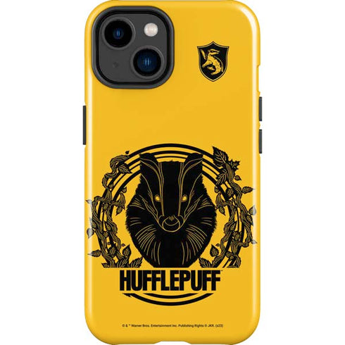 Wizarding Worlds Harry Potter Hufflepuff Illustration iPhone 15 Plus Impact Case